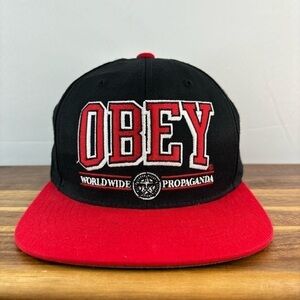 Obey Hat Unisex One Size Wool Blend Worldwide Propaganda Embroidered Classic